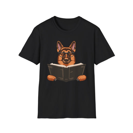 Bookworm German Shepherd T-Shirt