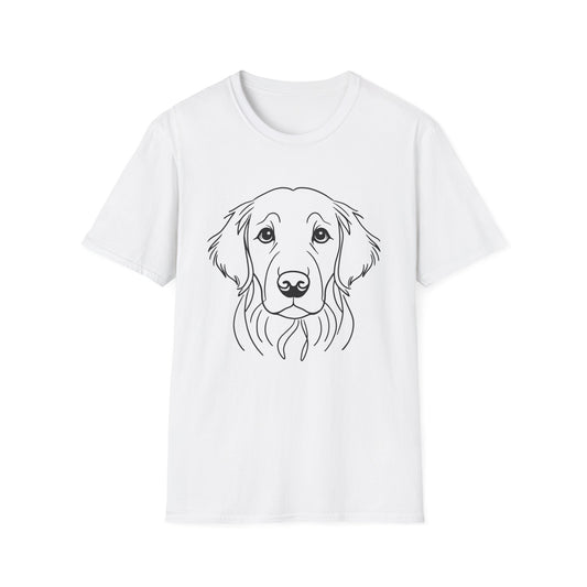 Golden Retriever Line Art T-Shirt