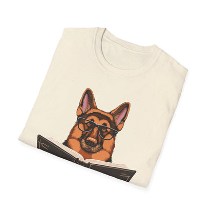 Bücherwurm Deutscher Schäferhund T-Shirt