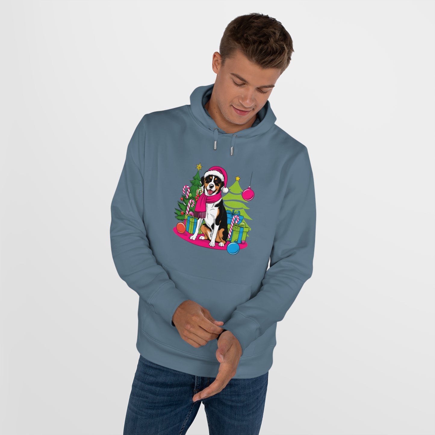 Festive Paws & Candy Canes  | Christmas Hoodie