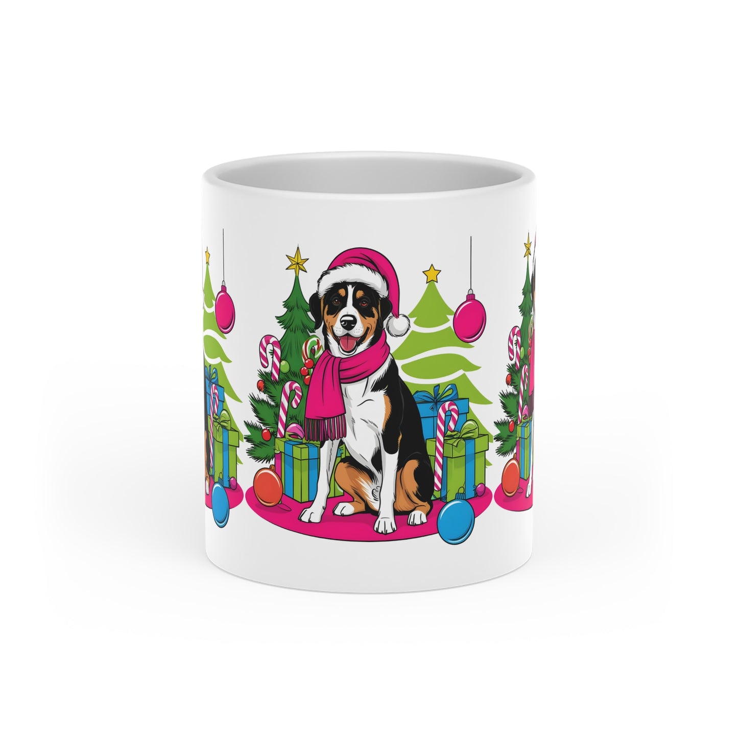 Festive Paws & Candy Canes  | Christmas Mug