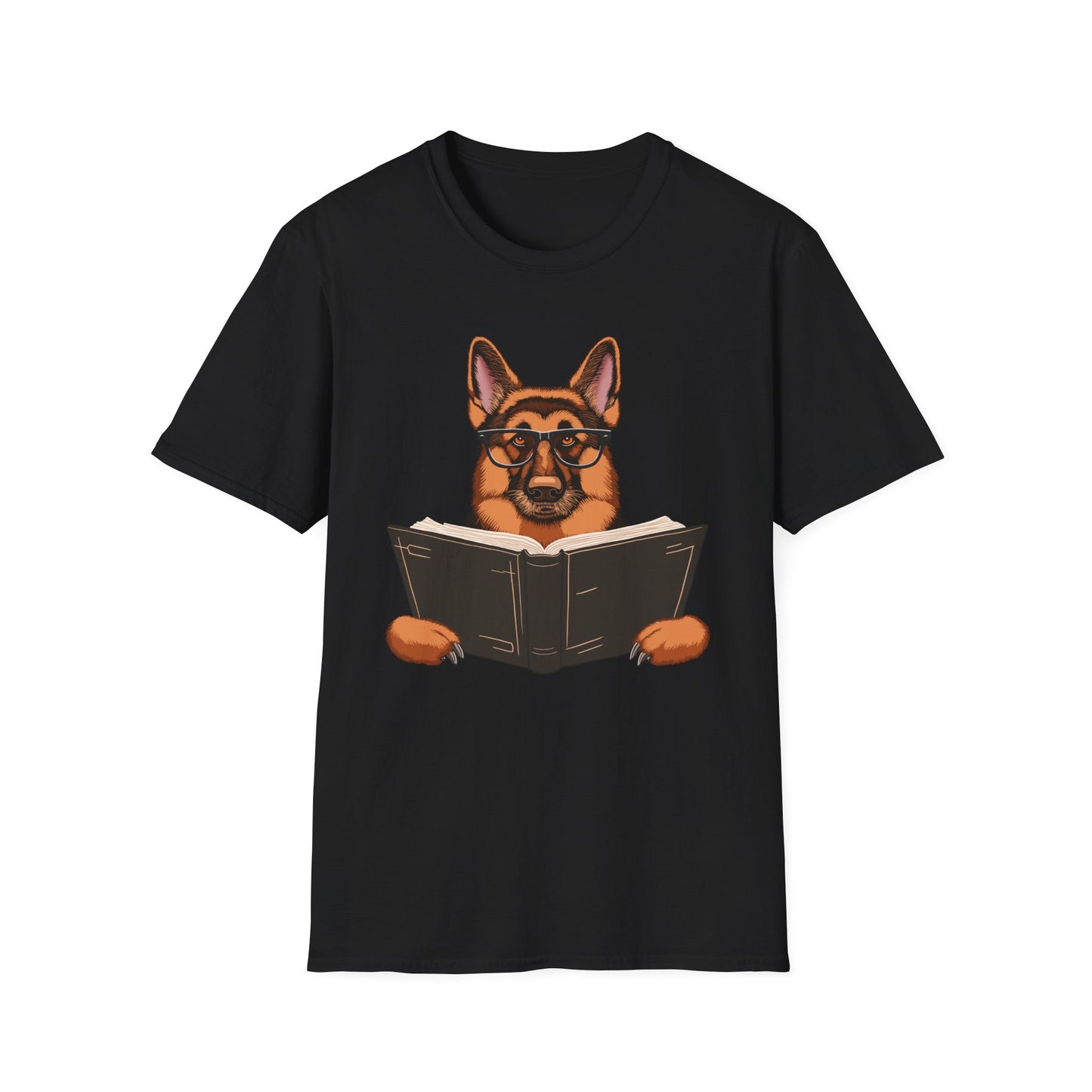 Bücherwurm Deutscher Schäferhund T-Shirt