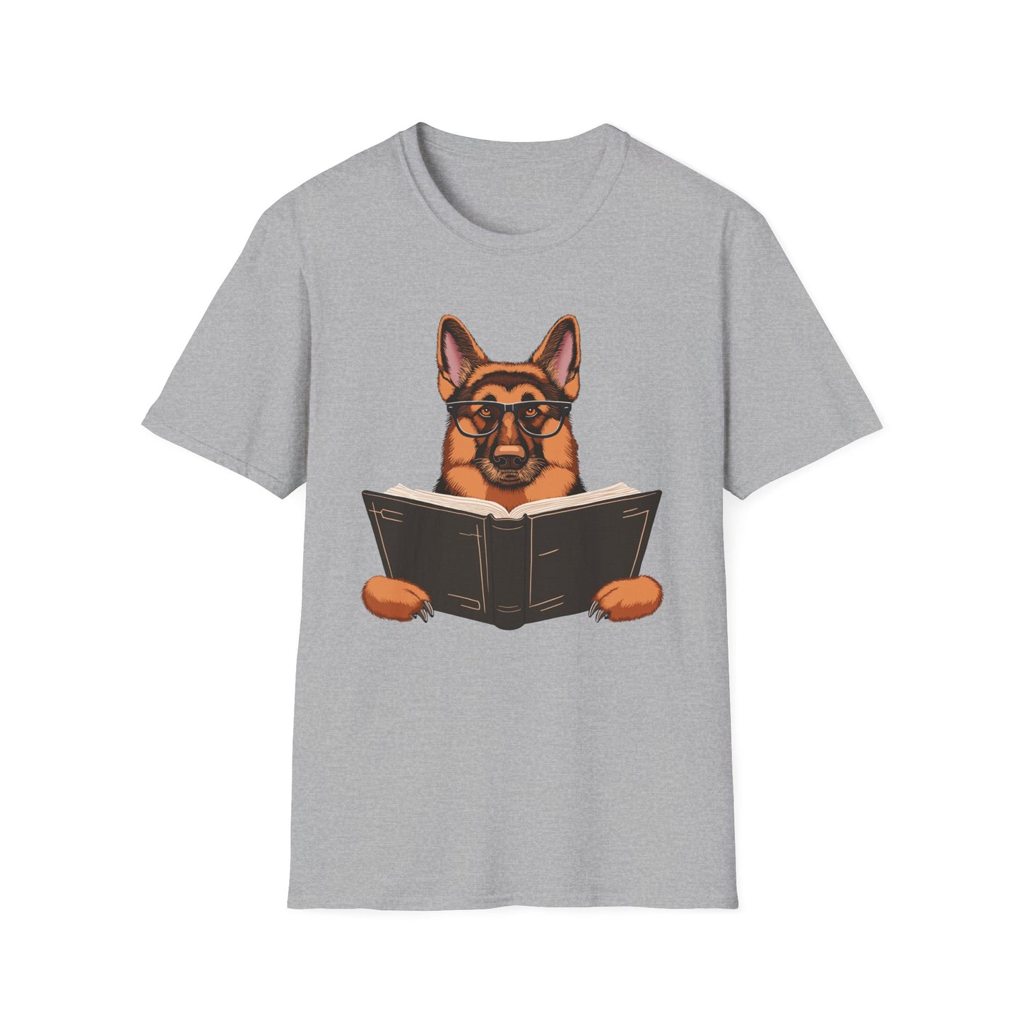 Bücherwurm Deutscher Schäferhund T-Shirt