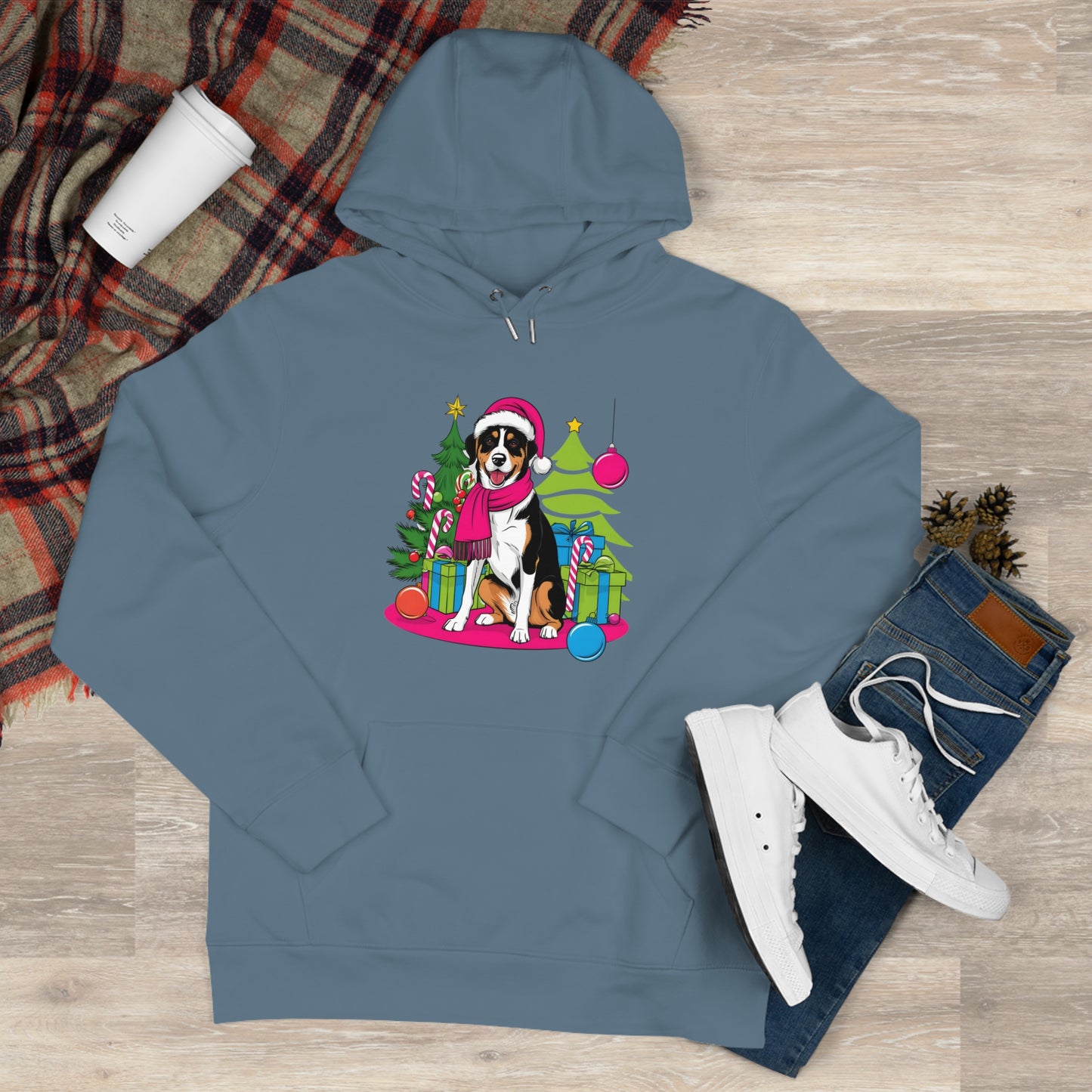 Festive Paws & Candy Canes  | Christmas Hoodie