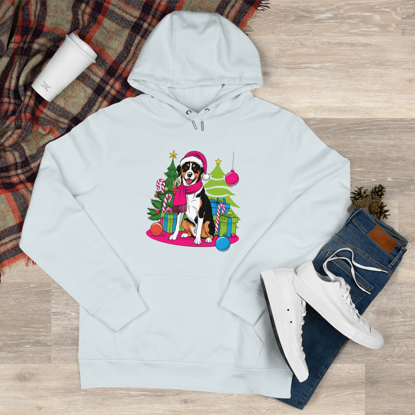 Festive Paws & Candy Canes  | Christmas Hoodie