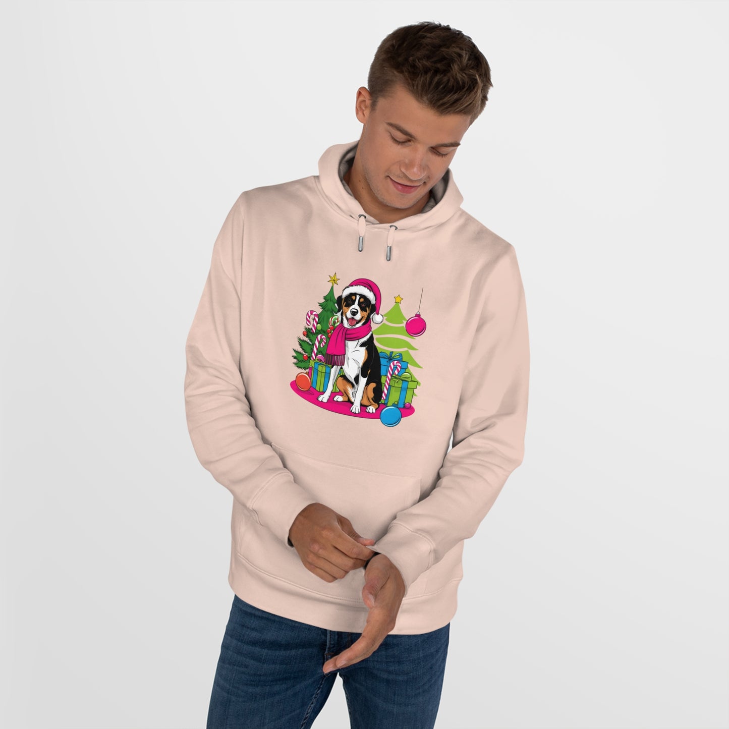 Festive Paws & Candy Canes  | Christmas Hoodie