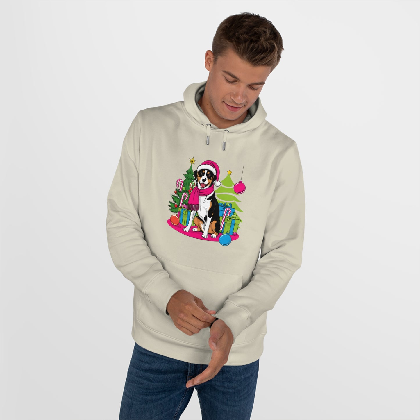 Festive Paws & Candy Canes  | Christmas Hoodie